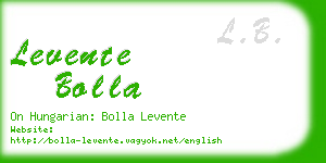 levente bolla business card